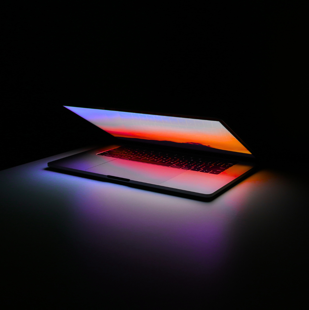 Design your future with us invitation on laptop